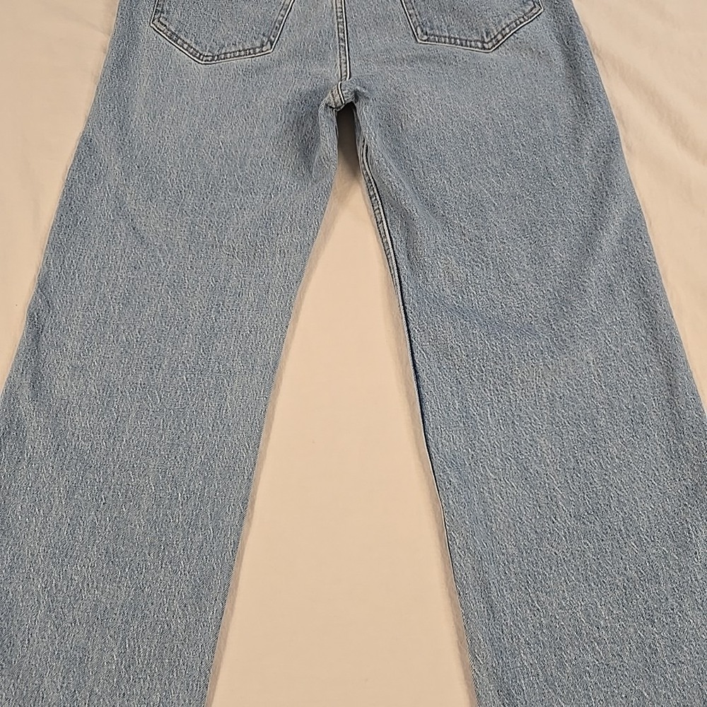 Abercrombie & Fitch 90s Relaxed High Rise Jeans Women 29x28 Light Wash Denim - Picture 13 of 16